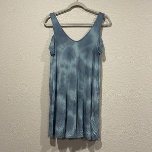 Blue tie dye T-shirt dress